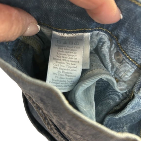 Everlane Med Wash High Waisted Cheeky Cropped Jeans Sz 24 - Picture 11 of 11